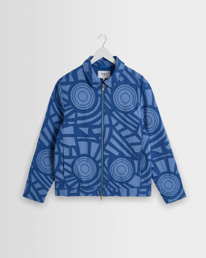 Wax London Park Tonal Applique Jacket - Blue