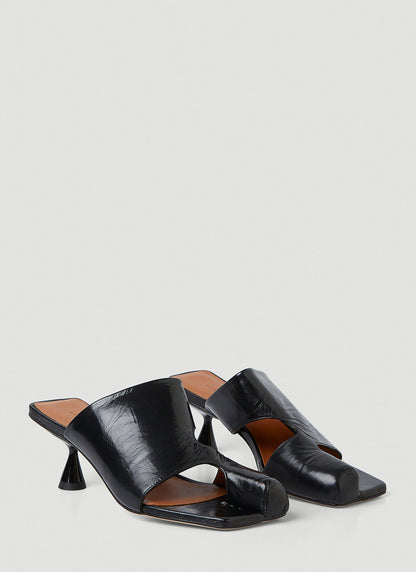 Ida Sandal Liquid Black