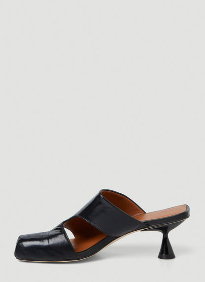 Ida Sandal Liquid Black