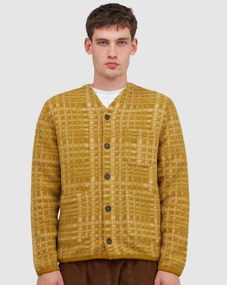 Universal Works Cardigan Telepass Fleece Yellow