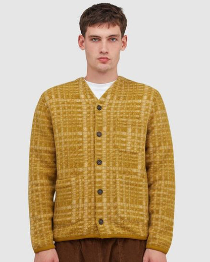 Universal Works Cardigan Telepass Fleece Yellow