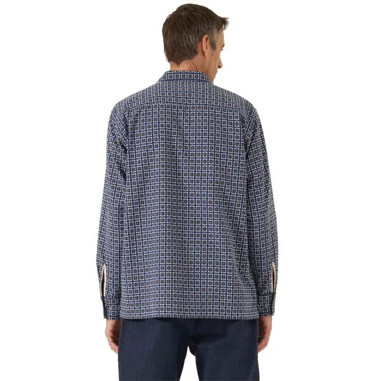 Universal Works L/S Camp Shirt Oscar Cotton Navy