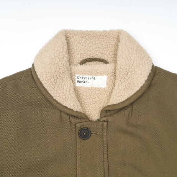 UNIVERSAL WORKS N1 JACKET VINTAGE HEAVY TWILL IN OLIVE