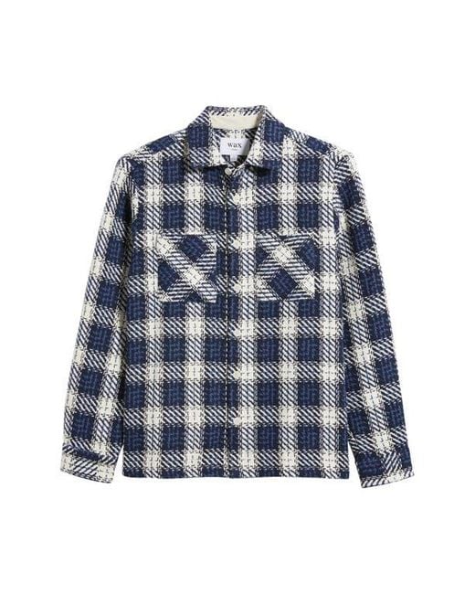 Whiting Overshirt Curzon Check Navy Ecru