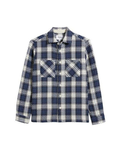 Whiting Overshirt Curzon Check Navy Ecru